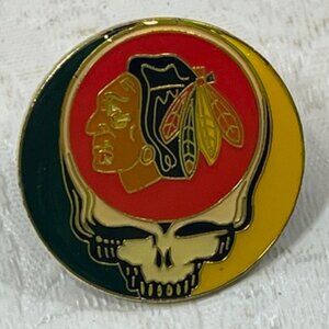 NHL Chicago Blackhawks Enamel Lapel Vest Jacket Hat Pin Hockey 1"